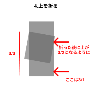 ヒートテックを上から折ったイラスト
